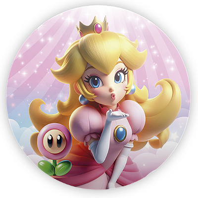 Mini Painel - Princesa Peach Super Mario - Sublimado 3D