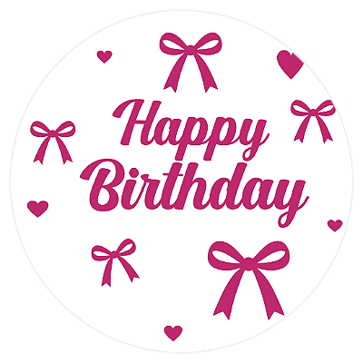 Painel Redondo - Happy Birthday - Sublimado 3D