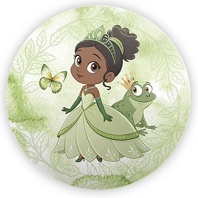 Painel Redondo - Princesa Tiana - Sublimado 3D
