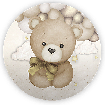 Mini Painel - Ursinho Bege - Sublimado 3D