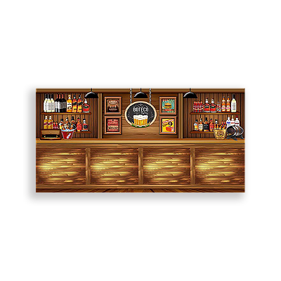 Painel Retangular - Boteco - Sublimado 3D