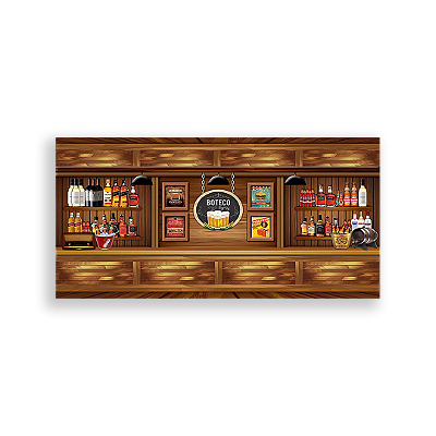 Painel Retangular - Boteco - Sublimado 3D
