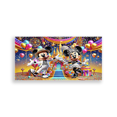 Painel Retangular - Disney Carnaval - Sublimado 3D