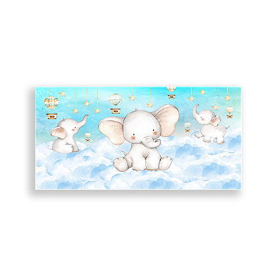 Painel Retangular - Elefantinhos - Sublimado 3D