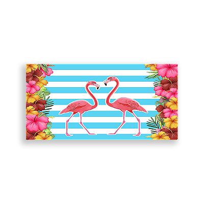 Painel Retangular - Flamingos - Sublimado 3D