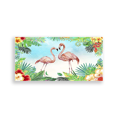 Painel Retangular - Flamingos - Sublimado 3D