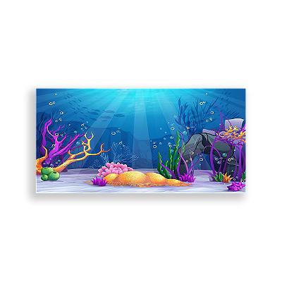 Painel Retangular - Fundo Do Mar - Sublimado 3D