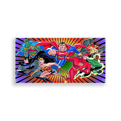 Painel Retangular - Liga Da Justiça - Sublimado 3D