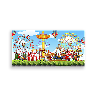 Painel Retangular - Parque De Diversões - Sublimado 3D