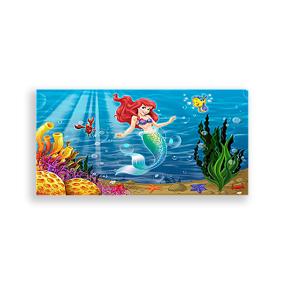 Painel Retangular - Pequena Sereia - Sublimado 3D