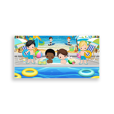 Painel Retangular - Pool Party - Sublimado 3D