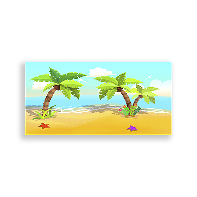 Painel Retangular - Praia - Sublimado 3D