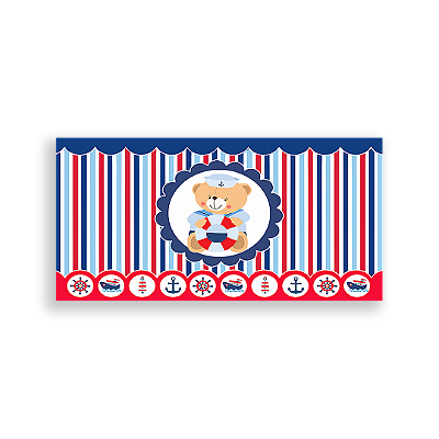 Painel Retangular - Ursinho Marinheiro - Sublimado 3D