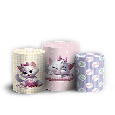 Trio Cilindro - Gata Marie - Sublimado 3D
