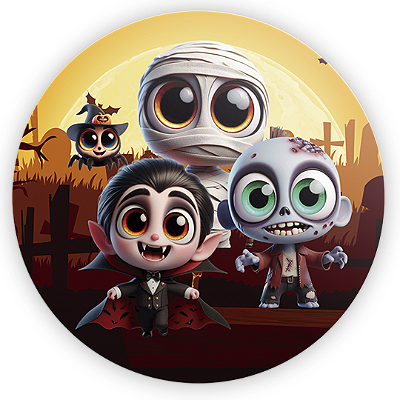 Mini Painel - Dia Das Bruxas Halloween - Sublimado 3D