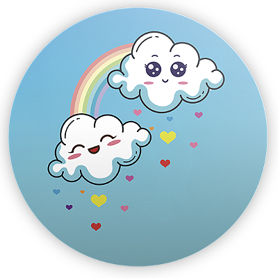 Painel Redondo - Chuva De Amor - Sublimado 3D