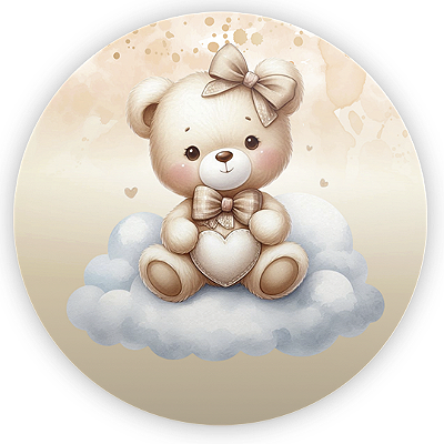 Mini Painel - Ursinho - Sublimado 3D