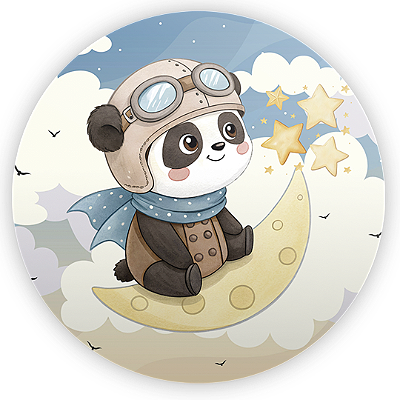 Mini Painel - Ursinho Aviador - Sublimado 3D