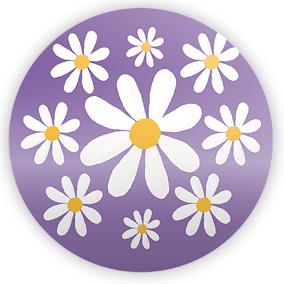 Mini Painel - Flor Margarida - Sublimado 3D