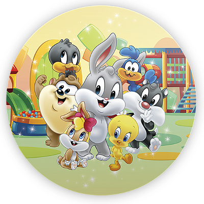 Painel Redondo Sublimado 3D - Looney Tunes