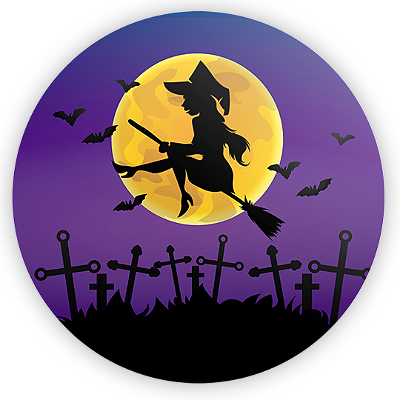 Mini Painel Sublimado 3D - Dia das Bruxas Halloween