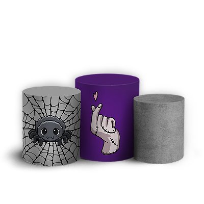 Trio Cilindro Sublimado 3D - Wandinha