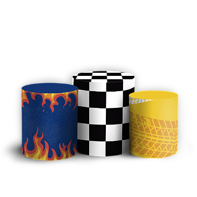 Trio Cilindro Sublimado 3D - Hot Wheels