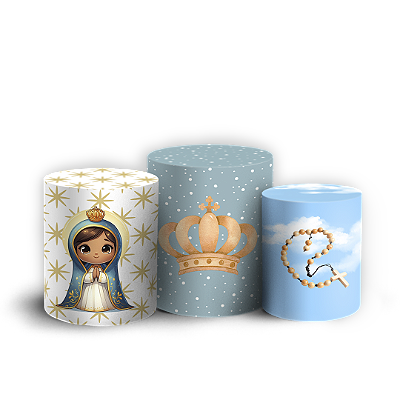 Trio Cilindro Sublimado 3D - Nossa Senhora