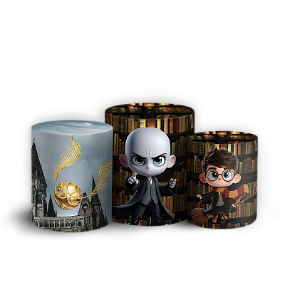 Trio Cilindro Sublimado 3D - Harry Potter