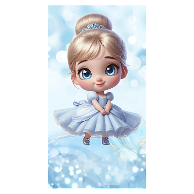 Faixa Lateral Sublimado 3D - Princesa Cinderela