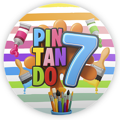 Capa Painel Redondo Sublimado - Pintando O 7