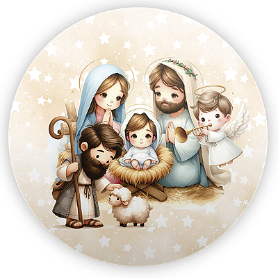 Capa Painel Redondo Sublimado - Natal