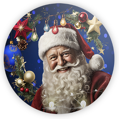 Capa Painel Redondo Sublimado - Natal