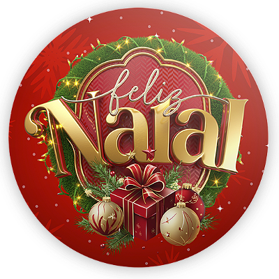 Capa Painel Redondo Sublimado - Natal