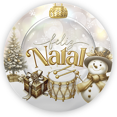 Capa Painel Redondo Sublimado - Natal