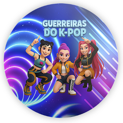 Capa Painel Redondo Sublimado - Guerreiras Do K-Pop