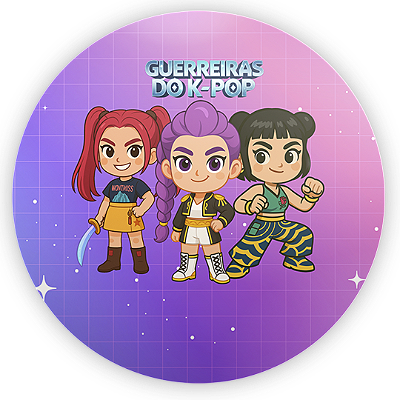 Capa Painel Redondo Sublimado - Guerreiras Do K-Pop