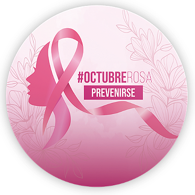 Capa Painel Redondo Sublimado - Octubre Rosa ES