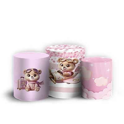 Trio Cilindro Sublimado 3D - Ursinha