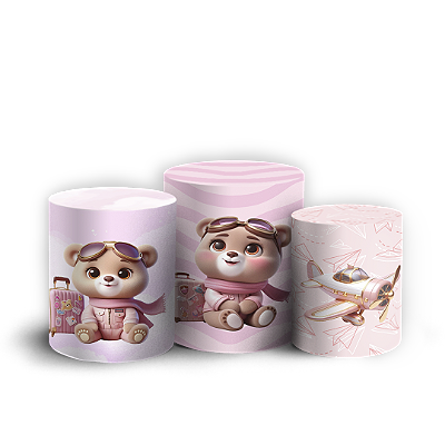 Trio Cilindro Sublimado 3D - Ursinha