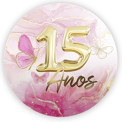 Mini Painel Sublimado 3D - 15 Anos