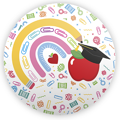 Painel Redondo Sublimado 3D - Formatura ABC