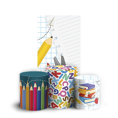 Faixa Lateral e Trio Cilindro Sublimado 3D Vest Facil - Volta as Aulas