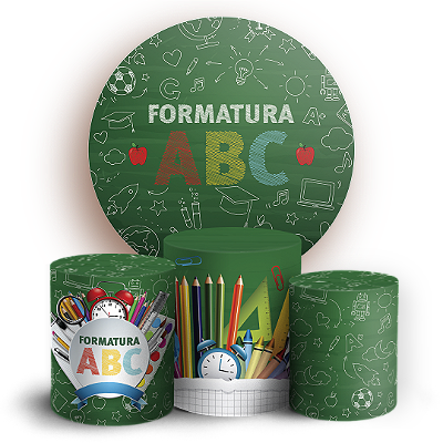 KIT Redondo e Trio Sublimado 3D - Formatura ABC