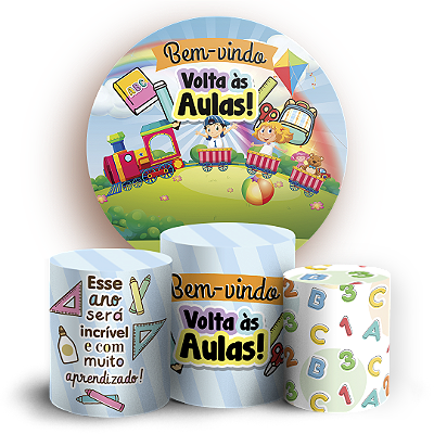 KIT Redondo e Trio Sublimado 3D - ABC