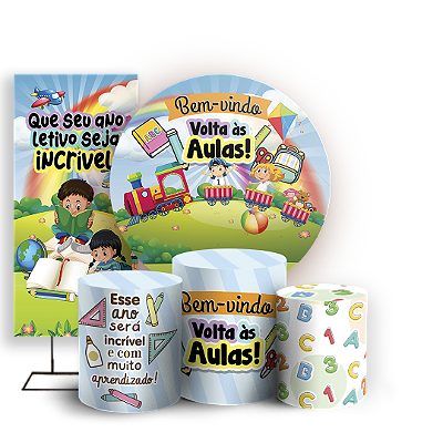 KIT Redondo Trio e Faixa Sublimado 3D - ABC