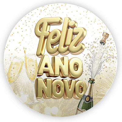 Mini Painel Sublimado 3D - Ano Novo