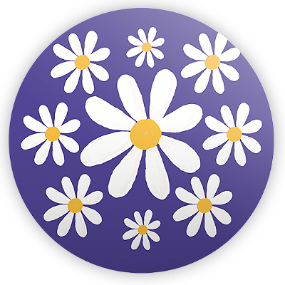 Mini Painel Sublimado 3D - Flor Margarida