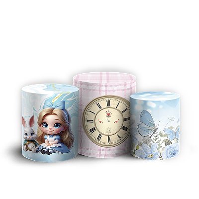 Trio Cilindro Sublimado 3D - Alice