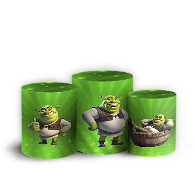 Trio Cilindro Sublimado 3D - Shrek